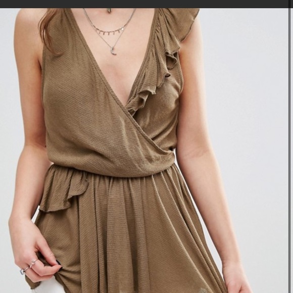 NWT Free People Float Away Asymmetrical Tank - Picture 3 of 11